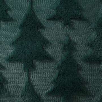 DFXSZ Christmas Tree Pillow Covers 18x18 inch Set of 2 Christmas Decoration Green Soft Plush Faux Fur Jacquard Throw Pillows for Bedroom Sofa Holiday Festivals Winter Home Decor X PTK009A18