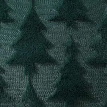 DFXSZ Christmas Tree Pillow Covers 18x18 inch Set of 2 Christmas Decoration Green Soft Plush Faux Fur Jacquard Throw Pillows for Bedroom Sofa Holiday Festivals Winter Home Decor X PTK009A18