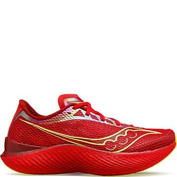 Saucony Men's Endorphin PRO 3 Sneaker, RED Poppy, 12.5