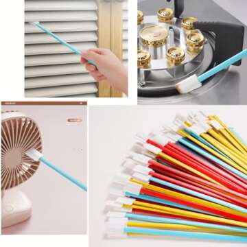 Crevice Cleaning Brush, Crevice Cleaning Tools kit, Disposable Toilet Brush,Crevice Cleaning Brushes for Household Use, Detailing Cleaning Tools for Car (20, Multi)
