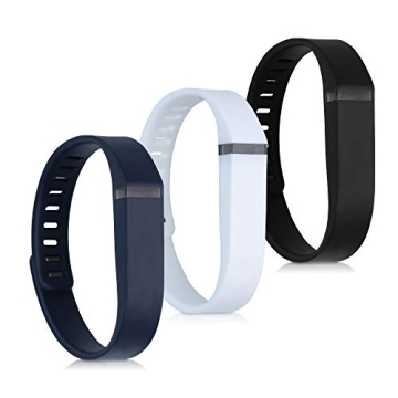 kwmobile TPU Fitbit Flex Bands - 3 Color Set for Style & Comfort