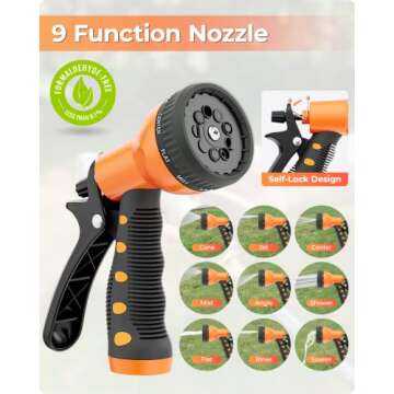 Ayleid 100FT Retractable Garden Hose Reel with Nozzle