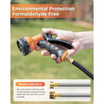 Ayleid 100FT Retractable Garden Hose Reel with Nozzle