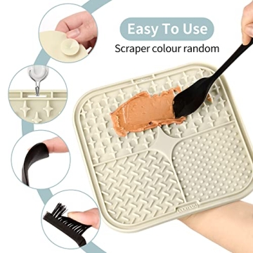 Coomazy Lick Mat for Dogs and Cats - Slow Feeder Mat