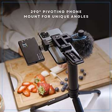 Lume Cube Mobile Creator Lighting & Audio Kit | Lightweight, Adjustable Smartphone Mini Panel Light ...