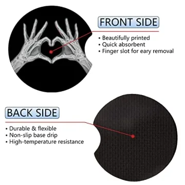 Cute Car Cup Holder Coasters for Women - 2 Pack