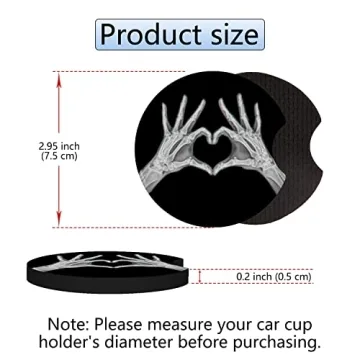 Cute Car Cup Holder Coasters for Women - 2 Pack