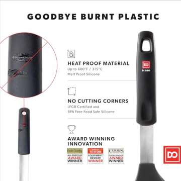 DI ORO Small Silicone Spatula for Nonstick Cookware