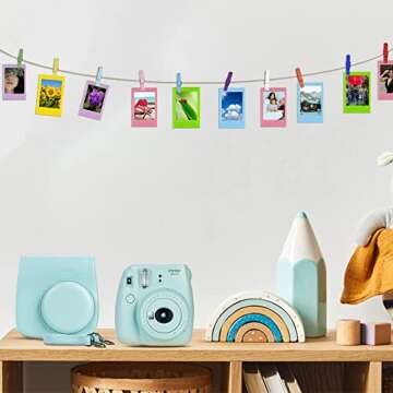 FujiFilm Instax Mini 9 Instant Camera + Fujifilm Instax Mini Film (60 Sheets) Bundle with Deals Number One Accessories Including Carrying Case, Selfie Lens, Photo Album (Ice Blue)