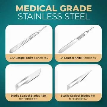 InstaSkincare Advanced Dissection Kit Biology Lab Anatomy Dissecting Set with Stainless Steel Scalpel Knife Handle Blades for Medical Students and Veterinary