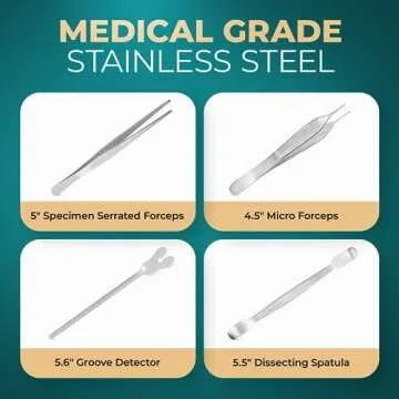 InstaSkincare Advanced Dissection Kit Biology Lab Anatomy Dissecting Set with Stainless Steel Scalpel Knife Handle Blades for Medical Students and Veterinary