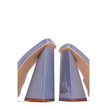 Cape Robbin Pyramid Block Heel Braided Mule for Women with Puffy Open Toe Strappy Slide Slip on sandal