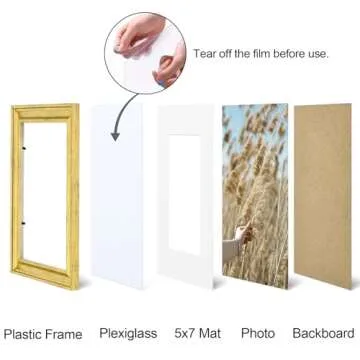 Vittanly 8x10 Picture Frames Set - Elegant Rustic Decor