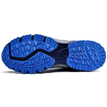 GANNOU Men Air Cushion Running Tennis Shoes Trail Lightweight Breathable Athletic Fitness Fashion Walking Sneakers (11 D(M) US, Blue)…