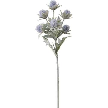 TBUY ROSE 6 Pack Artificial Eryngiums Eryngium Faux Plants for Garden Wedding Prom Party Bouquet Flo...
