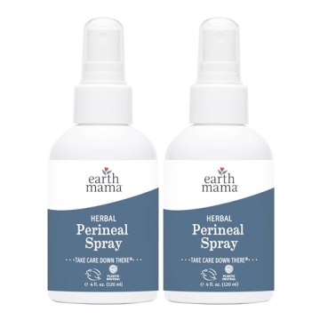 Earth Mama Herbal Perineal Spray for Postpartum Relief | Organic Cooling Spray | 4-Fl oz (2-Pack)
