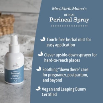 Earth Mama Herbal Perineal Spray for Postpartum Relief | Organic Cooling Spray | 4-Fl oz (2-Pack)