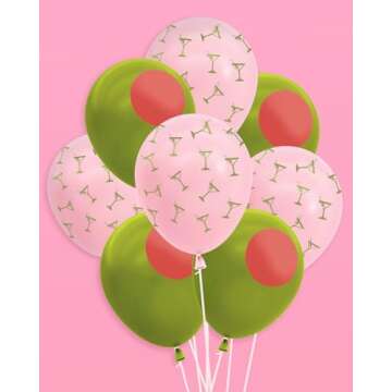 xo, Fetti Dirty Martini Latex Balloons - 24 pk, 12"