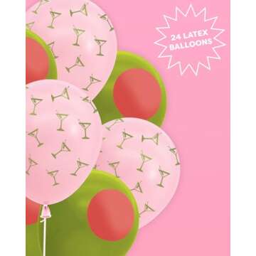 xo, Fetti Dirty Martini Latex Balloons - 24 pk, 12"