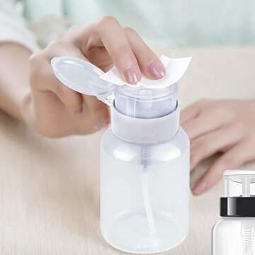 AKOAK Push Down Dispenser Bottles for Nail Care