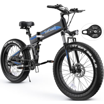 TotGuard Electric Bike - 26" Fat Tire E-Bike with 975W Peak Motor for Adventure Riding