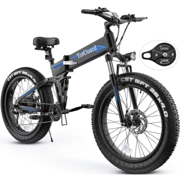 TotGuard Electric Bike - 26" Fat Tire E-Bike with 975W Peak Motor for Adventure Riding