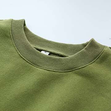 Amazhiyu Women Cropped Sweatshirt Long Sleeves Fleece