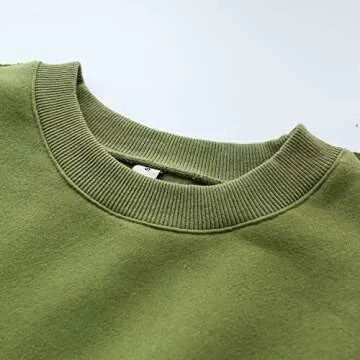 Amazhiyu Women Cropped Sweatshirt Long Sleeves Fleece