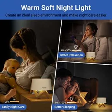 AIRSEE Sound Machine White Noise Machine with Baby Night Light Built-in 31 Soothing Sounds with Timer & Memory Features for Better Sleep, Portable Noise Machine for Baby, Adults
