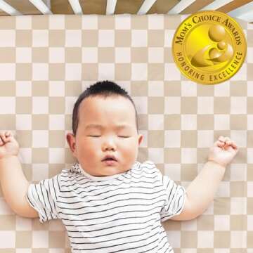 The Peanutshell 4-Pack Organic Fitted Crib Sheet Set - Soft & Breathable Baby Girl or Boy Crib Sheet...