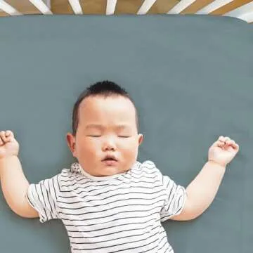 The Peanutshell 4-Pack Organic Fitted Crib Sheet Set - Soft & Breathable Baby Girl or Boy Crib Sheets, 100% Jersey Cotton Nursery Decor, Fit for Standard Mattress Cover- Check