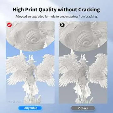 ANYCUBIC Water Washable 3D Printer Resin, 405nm High Precision UV-Curing 3D Resin, Low Shrinkage Standard Photopolymer Resin for 8K Capable LCD DLP Resin 3D Printer Printing (Clear, 1000g)