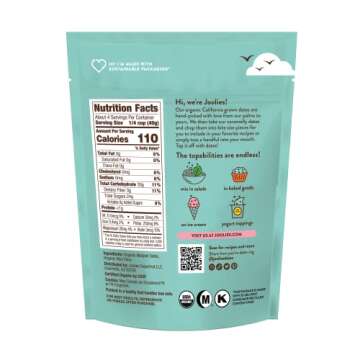 Joolies Organic Diced Date Topper | 6 Ounce, Pack of 2 | Vegan, Gluten-Free, Paleo, No Sugar Added | Great Source of Fiber & Antioxidants