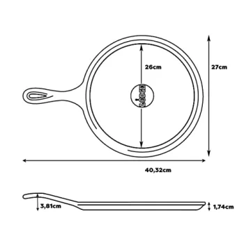 Lodge Pre-Seasoned 10.5 Inch Cast Iron Round Griddle