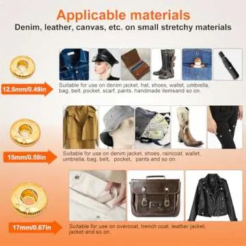 Alritz Leather Snap Fasteners Kit - 120 Metal Snaps