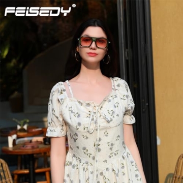 FEISEDY Vintage 70s Aviator Sunglasses UV400 Protection