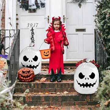 AIEX Halloween Leaf Bags - 5pcs Decorative Lawn Bags