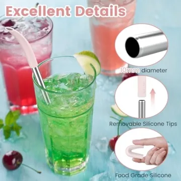 OUTXE Anti Wrinkle Straw Set for Eco-Conscious Sippers