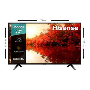 Hisense 32-Inch 32H5500F Class H55 Series Android Smart TV with Voice Remote (2020 Model)