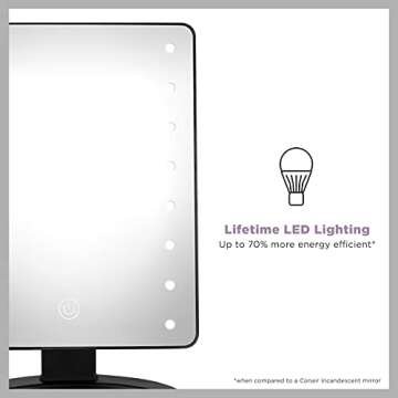 Conair Lighted Makeup Mirror with Storage & LED Lighting