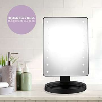 Conair Lighted Makeup Mirror with Storage & LED Lighting