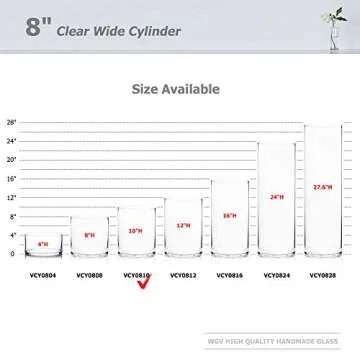 Buy Elegant WGV Cylinder Vase 10" Tall - Classic Clear Design
