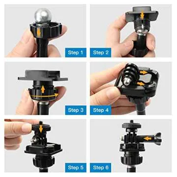 Pipishell 25 Inch Webcam Stand, Flexible Desk Mount Clamp Gooseneck Stand for Logitech Webcam C960 C930e C930 C920 C920S C922x C922 Brio 4K C925e C615 and Other Devices with 1/4" Thread-PIWS01