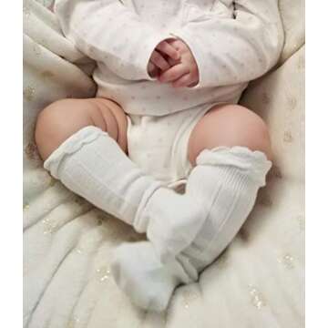 Adorable Knee High Baby Socks for Girls - Ruffled Design