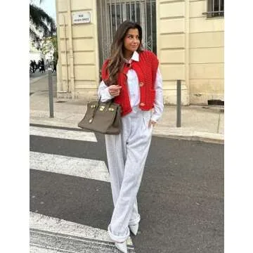 Bgylu Women's Stylish Sleeveless Chunky Knit Top