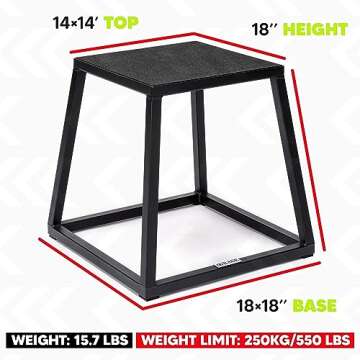 "Rage Fitness 18"" Steel Plyo Box" (CF-PB018/S)