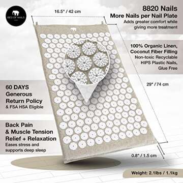 BED OF NAILS Eco-Friendly Acupressure Mat for Relaxation