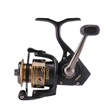 PENN Battle III Spinning Inshore Fishing Reel, HT-100 Front Drag, max of 10lb | 4.5kg, Made with Sturdy All-Aluminum Composition for Durability