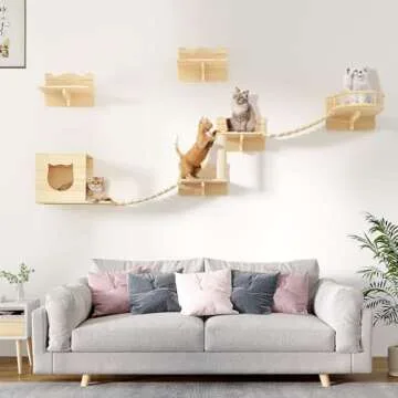 Stylish DWVO Cat Wall Shelves - Perfect for Active Cats