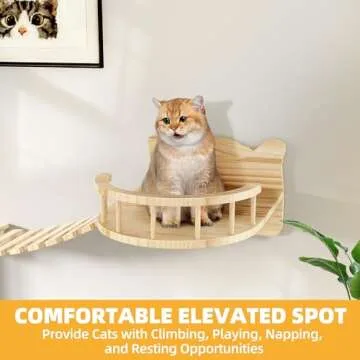 Stylish DWVO Cat Wall Shelves - Perfect for Active Cats